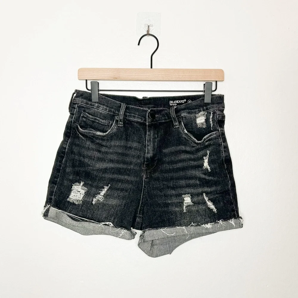 BLANK NYC Womens‎ The Fulton Shorts Distressed Denim Shorts 29